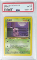 V1898: 1999: Grimer: 48/62: 1ST Edition: Fossil: PSA: 6: EX-MT: 102261196